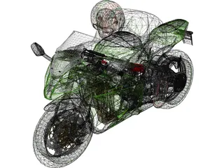 Kawasaki Ninja ZX10R (2011) 3D Model