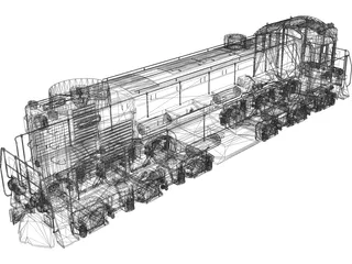 Diesel Locomotive TEM2 3D Model