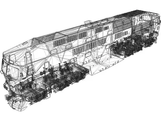 Diesel Locomotive TEP70 3D Model