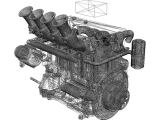 Elan DP02 Mazda MZR Engine 3D Model