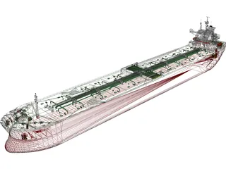 Panamax Oil Tanker 3D Model