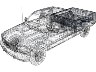 GMC Sierra Extended Cab (1999) 3D Model