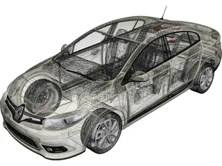 Renault Fluence (2013) 3D Model