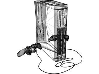 XBox 360 Game Console 3D Model