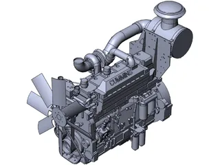 Cummins K19 Diesel Engine 3D Model