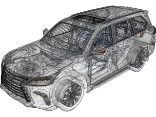 Lexus LX570 (2016) 3D Model