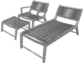 Oceans Lounge Chair 3D Model