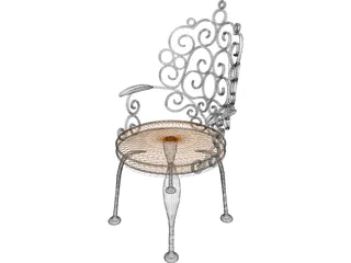 Ornate Patio Chair 3D Model