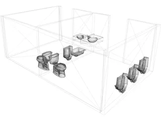 Accessible Space Toilets 3D Model