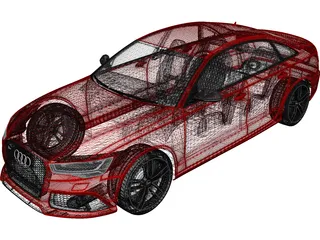 Audi RS6 Sedan (2015) 3D Model