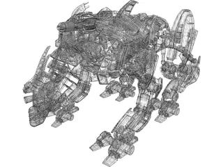 Mecha Wolf 3D Model