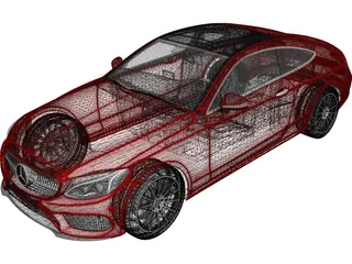 Mercedes-Benz C-Class Coupe (2017) 3D Model