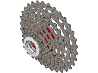 Cassete 9v SRAM PG-990 3D Model