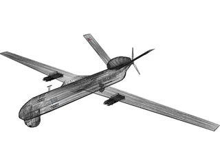 Anka Turkish UAV 3D Model