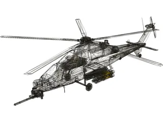 T-129 ATAK Helicopter 3D Model