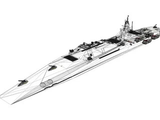 TF-3000 Kanuni Cruiser 3D Model