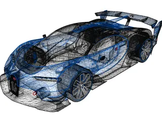 Bugatti Vision Gran Turismo Concept (2015) 3D Model