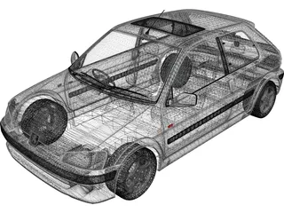 Peugeot 106 GTI (1997) 3D Model