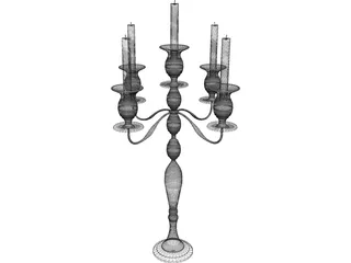 Candle Stick Classic 3D Model