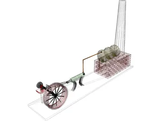 Wilesco Steam Engine 3D Model