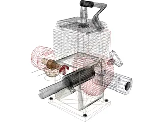 5HP Engine 3D Model