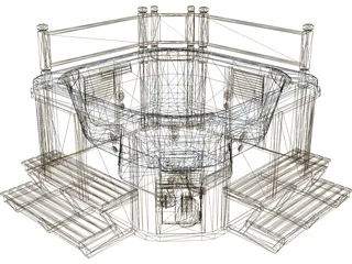 Outdoor Hot Tub Model 3D Model