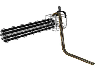 Hand-Held MiniGun 3D Model