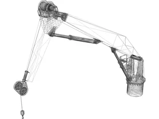 Deck Crane 3D Model