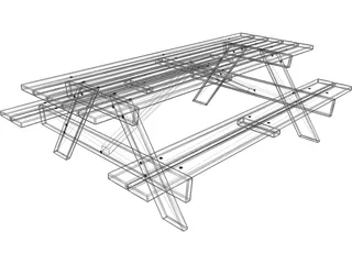 Picnic Table 3D Model