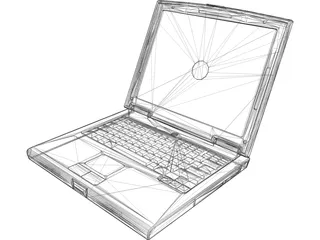 Dell Laptop Computer 3D Model