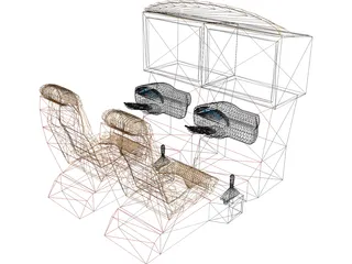 Head-to-Head Arcade Game 3D Model