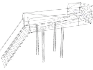 Flag Stand 3D Model