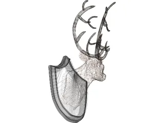 Deer on Wall 3D Model