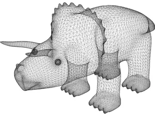 Triceratops Toy 3D Model