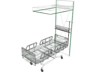 Hospital Bed Hillrom 3D Model