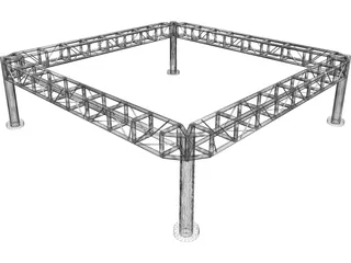 Metal Lighting Rig 3D Model