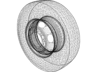 Tire and Rim 3D Model