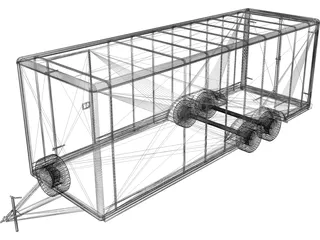 Trailer 22inch Wells Cargo 3D Model