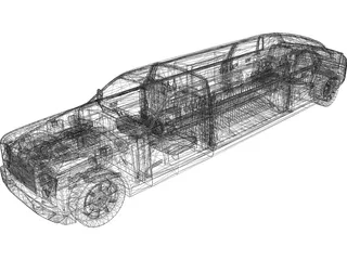 Rolls-Royce Phantom Limo (2003) 3D Model