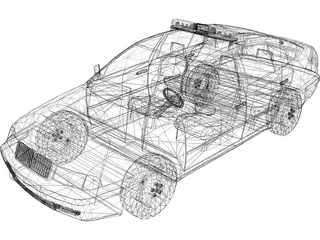 Skoda Octavia Police (1999) 3D Model