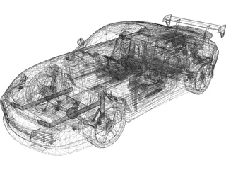 Porsche 911 [Tuned] 3D Model