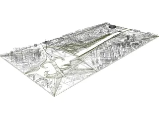 Madrid City Part 3D Model