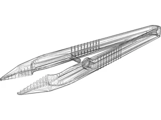 Hospital Tweezer 3D Model