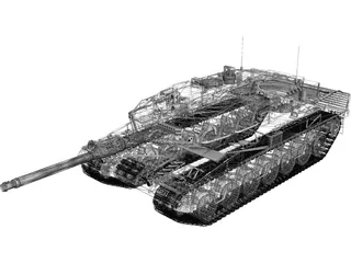 Leopard 2A6 3D Model