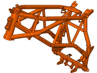 KTM 950 Rally LC8 Frame 3D Model