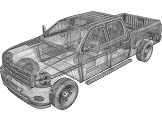 Chevrolet Silverado HD Crewcab Standard Bed (2011) 3D Model