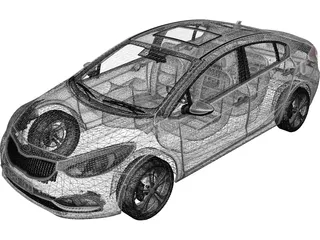 Kia Cerato Forte (2014) 3D Model