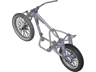 Bultaco Pursang Bike Frame 3D Model
