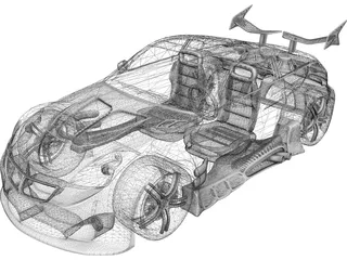 Nissan 350Z [Tuned] 3D Model
