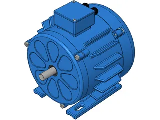 Asynchronous Electric AC Motor 3D Model